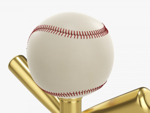 Trophy baseball ball bat 3D 模型