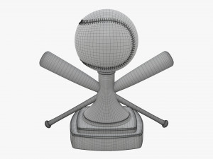 Trophy baseball ball bat 3D 模型