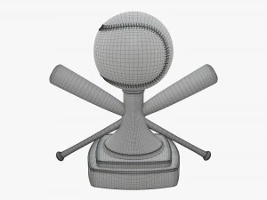 Taco de bola de beisebol trof&eacute;u Modelo 3D