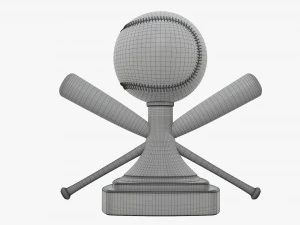 Taco de bola de beisebol trof&eacute;u Modelo 3D
