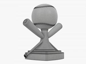 Taco de bola de beisebol trof&eacute;u Modelo 3D