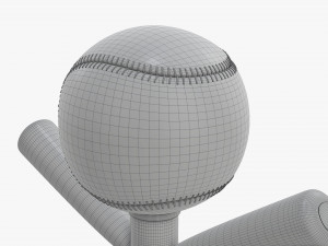 Trophy baseball ball bat 3D 模型