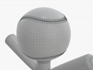 Taco de bola de beisebol trof&eacute;u Modelo 3D