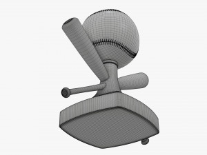 Trophy baseball ball bat 3D 模型