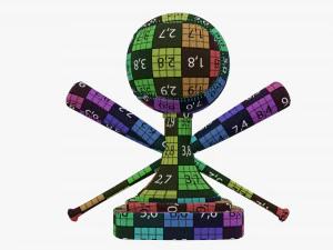 Taco de bola de beisebol trof&eacute;u Modelo 3D