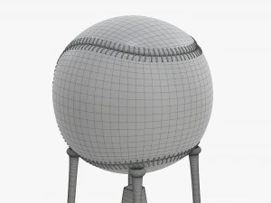 Taco de bola de beisebol trof&eacute;u 02 Modelo 3D