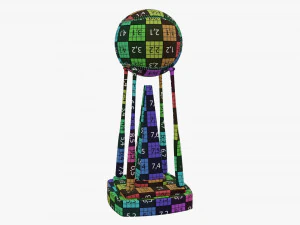Taco de bola de beisebol trof&eacute;u 02 Modelo 3D