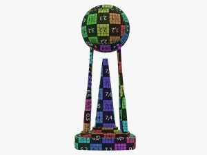 Taco de bola de beisebol trof&eacute;u 02 Modelo 3D