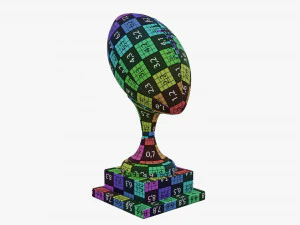 Trophy football ball 3D Model