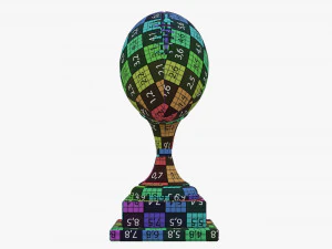 Trophy football ball 3D Model