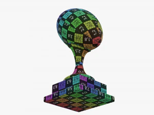Trophy football ball 3D Model