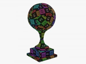 Bal&oacute;n de f&uacute;tbol trofeo Modelo 3D