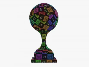Bal&oacute;n de f&uacute;tbol trofeo Modelo 3D