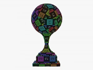Bal&oacute;n de f&uacute;tbol trofeo Modelo 3D