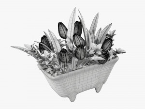 Tulip composition in bathtub Modelo 3D