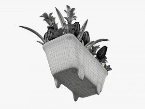 Tulip composition in bathtub Modelo 3D