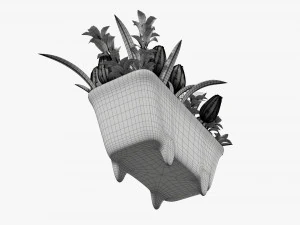 Tulip composition in bathtub 3D Model