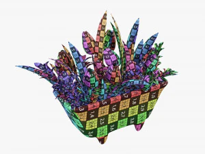 Tulip composition in bathtub 3D Model