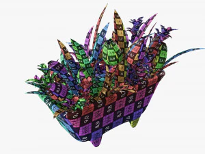 Tulip composition in bathtub 3D Model