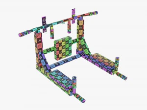 Universal pull-up bar 3D Model