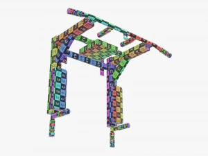 Barra de pull-up universal 2 Modelo 3D