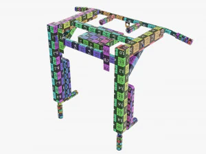 Barra de pull-up universal 2 Modelo 3D