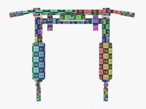 Barra de pull-up universal 2 Modelo 3D