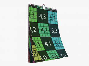 Wall calendar 01 Modelo 3D