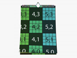 Wall calendar 01 Modelo 3D