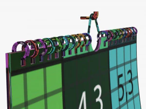 Wall calendar 01 3D Model
