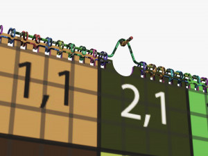 Wall calendar 01 Modelo 3D