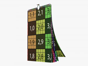 Wall calendar 01 3D Model