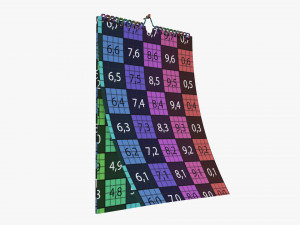 Wall calendar 02 Modelo 3D