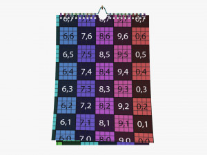 Wall calendar 02 Modelo 3D