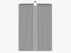 Wall calendar 03 3D Model
