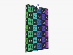 Wall calendar 03 3D Model