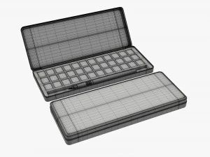 Watercolor paint set 3D Model