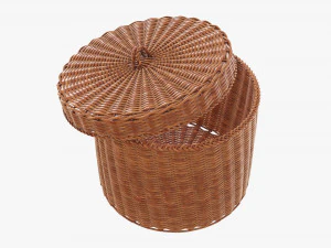 Wicker box big 3D Model