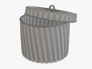 Wicker box big 3D Model