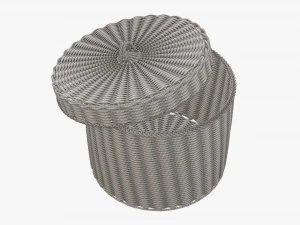 Wicker box big 3D Model