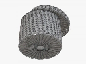 Wicker box big 3D Model