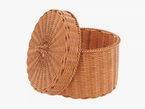 Wicker box medium 3D Model