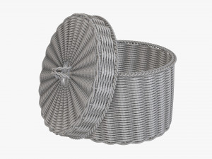 Wicker box medium 3D 모델