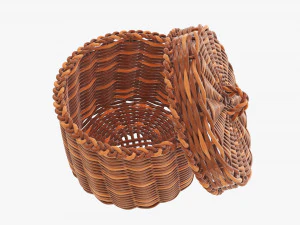 Wicker box small 3D Model