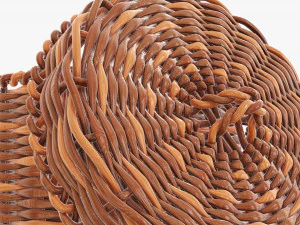 Wicker box small 3D Model
