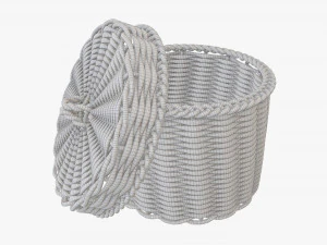 Wicker box small 3D Model