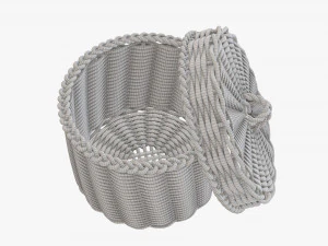 Wicker box small 3D Model