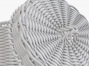 Wicker box small 3D Model