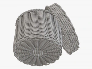 Wicker box small 3D Model