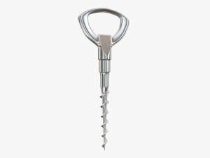 Wine bottle corkscrew 02 Modelo 3D